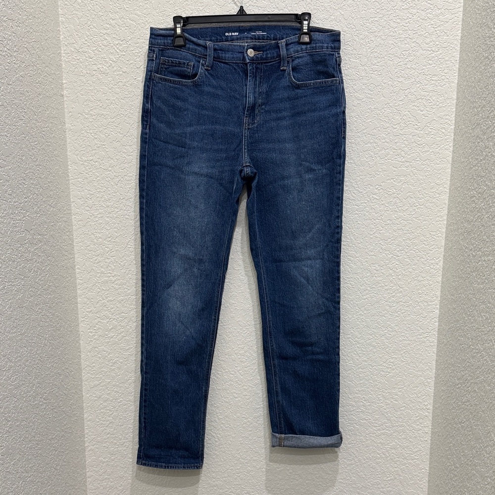 Old Navy Women's WOW Boyfriend Jeans - Dark Blue